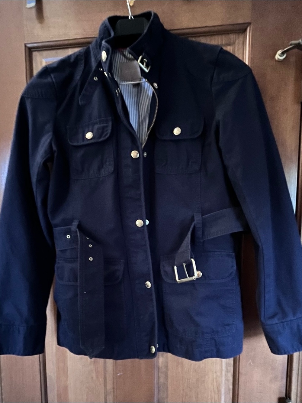 Banana Republic Navy Utility Belted Field Jacket